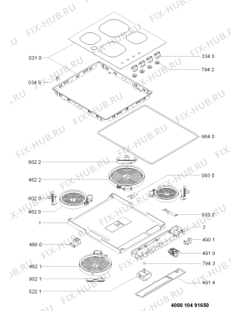 Схема №1 PRM 300/NE с изображением Затычка для плиты (духовки) Whirlpool 481010390745