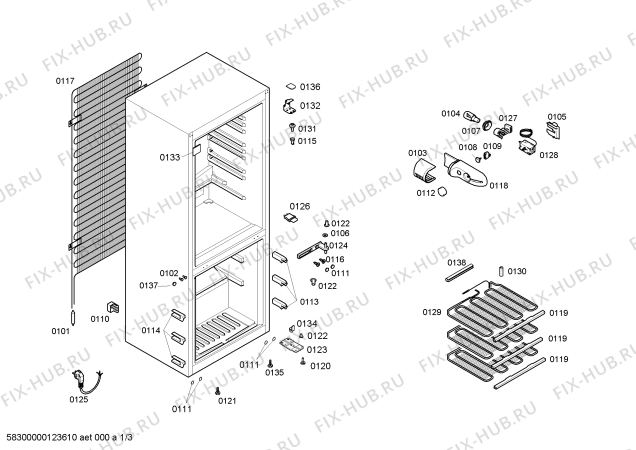 Схема №3 CK26600 с изображением Панель для холодильника Bosch 00444110
