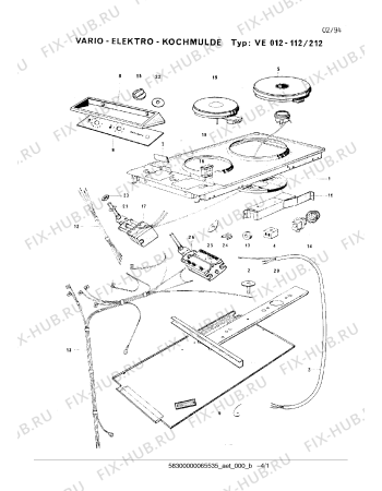 Схема №3 VE012212 с изображением Кабель для плиты (духовки) Bosch 00320684