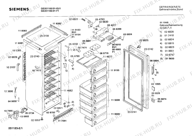 Схема №2 GS301100 с изображением Панель для холодильной камеры Siemens 00086510