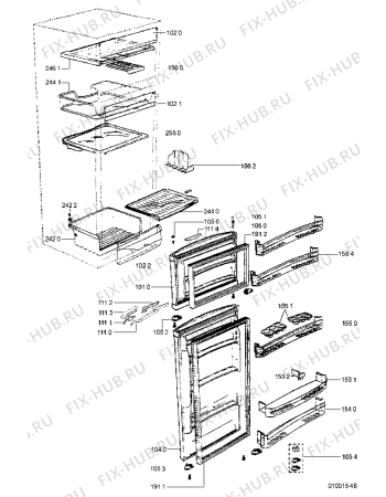 Схема №2 ARC 4010 AL с изображением Сенсорная панель для холодильника Whirlpool 481246469136