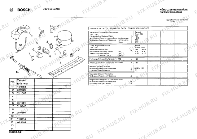 Взрыв-схема холодильника Bosch KSV23110 - Схема узла 02