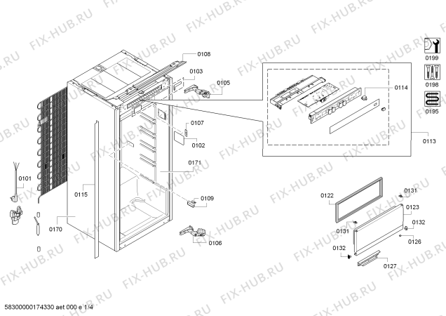 Схема №3 KIL42AE31H с изображением Уплотнитель двери для холодильника Bosch 00749181