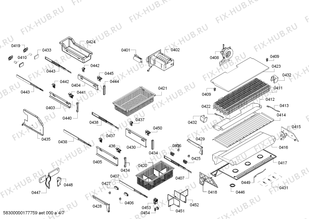 Схема №7 RB472301 Gaggenau с изображением Компрессор для холодильника Bosch 00145974