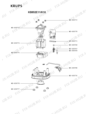 Схема №3 BL962B40/K10 с изображением Переключатель для электроблендера Tefal MS-650769