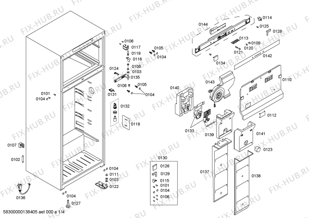 Схема №4 KDN40X03MX с изображением Компрессор для холодильной камеры Bosch 00144998