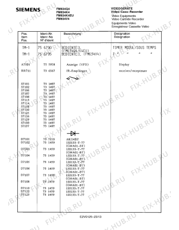Схема №21 FM634V4 с изображением Инструкция по эксплуатации для видеоэлектроники Siemens 00530643