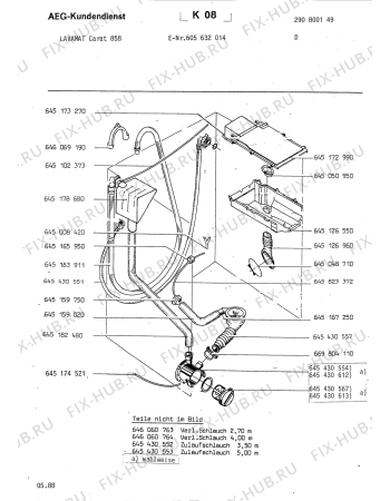 Взрыв-схема стиральной машины Aeg LAVCARAT 858 - Схема узла Hydraulic System 272