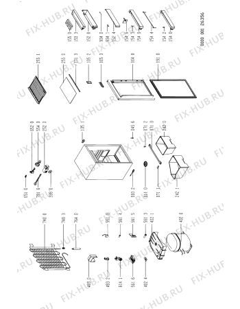 Схема №1 RMI 170 E с изображением Дверка для холодильника Whirlpool 481944268637