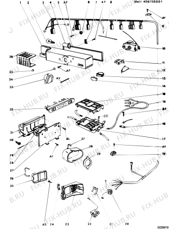 Взрыв-схема холодильника Whirlpool CI325W (F003445) - Схема узла