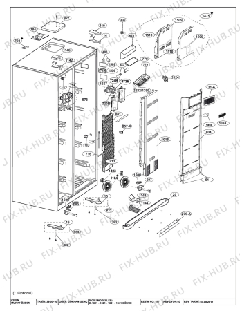 Взрыв-схема холодильника Beko GNEV021W (7286041812) - CABINET ASSEMBLY ( YSBS V1/ V2/ V3/ V4 )