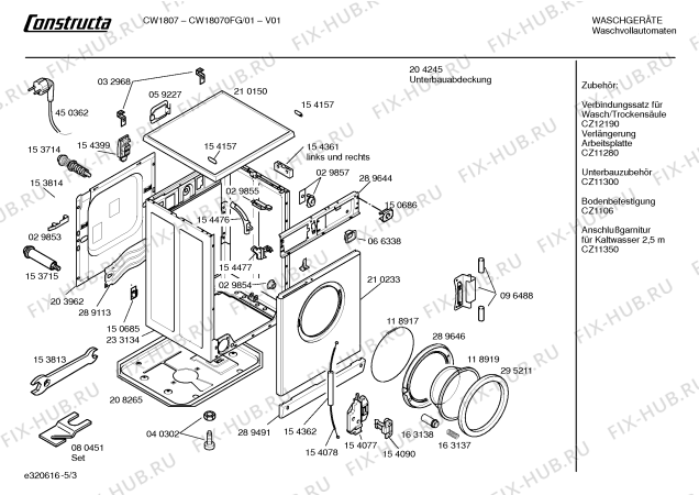 Взрыв-схема стиральной машины Constructa CW18070FG CW18070 - Схема узла 03