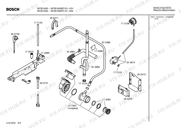 Схема №4 WOB1600PL WOB1600 с изображением Панель управления для стиралки Bosch 00355264