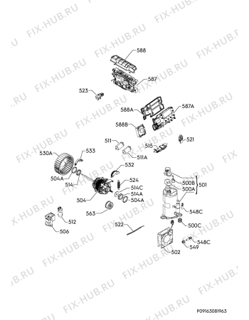 Взрыв-схема сушильной машины Husqvarna QW7384 - Схема узла Electrical equipment 268