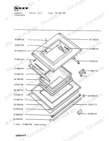 Взрыв-схема плиты (духовки) Neff 195304528 1076.42HS-7 - Схема узла 03