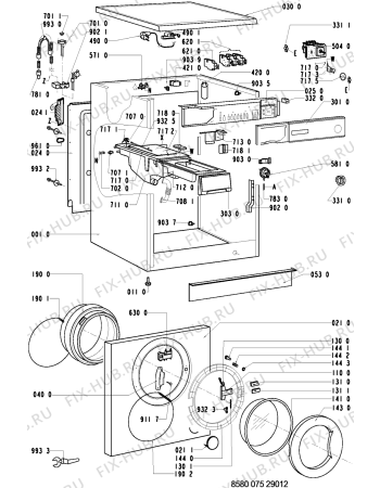 Схема №2 FL 5025/1 с изображением Рукоятка для стиралки Whirlpool 481949878482