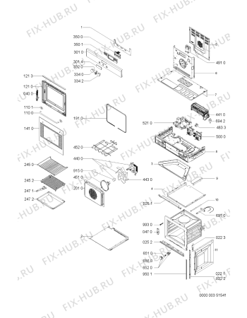 Схема №1 APSFO/02/RG с изображением Панель для плиты (духовки) Whirlpool 481245319447