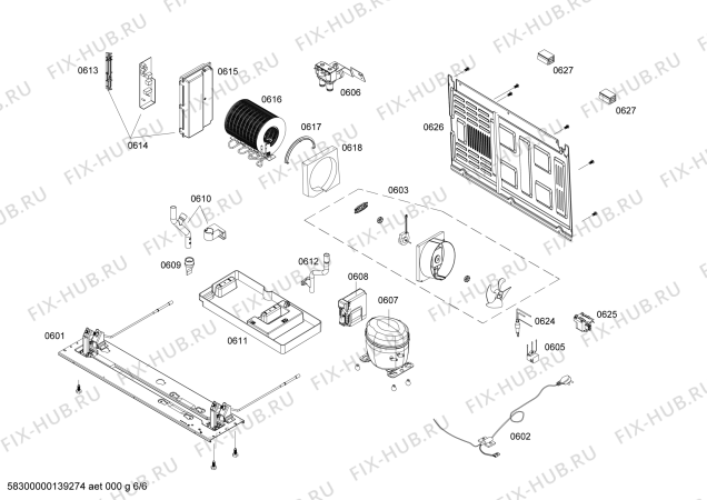 Взрыв-схема холодильника Bosch B22CS30SNI - Схема узла 06