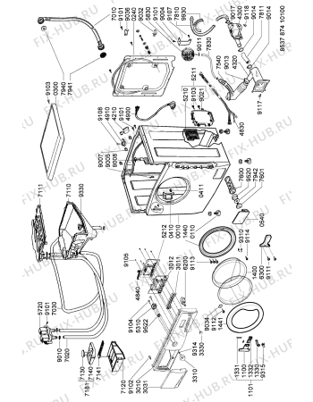 Схема №1 AWG 874/D OS с изображением Декоративная панель для стиралки Whirlpool 481246469102