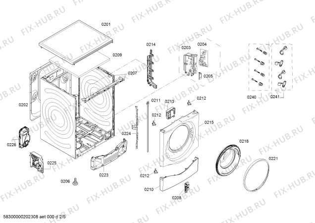 Схема №5 WAU287680W с изображением Модуль управления, запрограммированный для стиральной машины Bosch 11020028