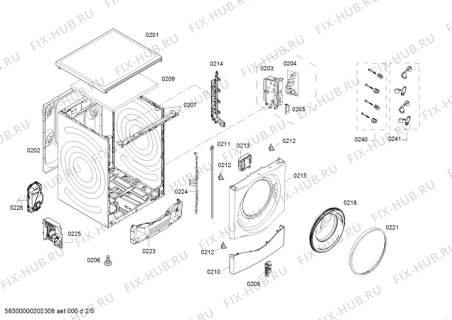 Схема №5 WAU287500W с изображением Панель управления для стиралки Bosch 11018660