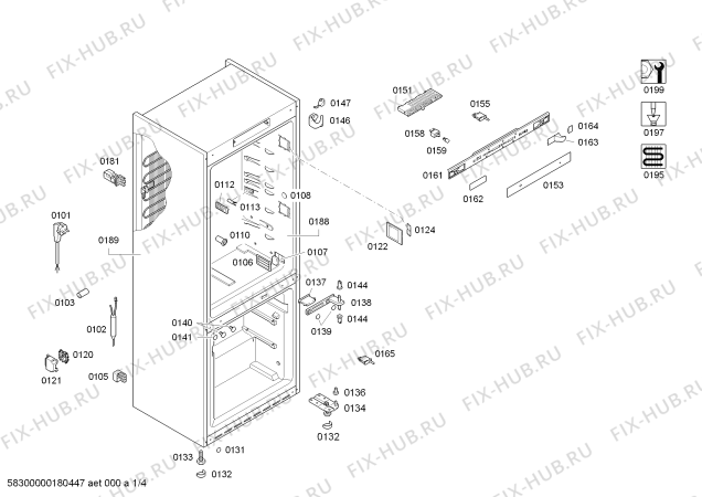 Схема №4 K5898X4 с изображением Емкость для заморозки для холодильной камеры Bosch 00689388