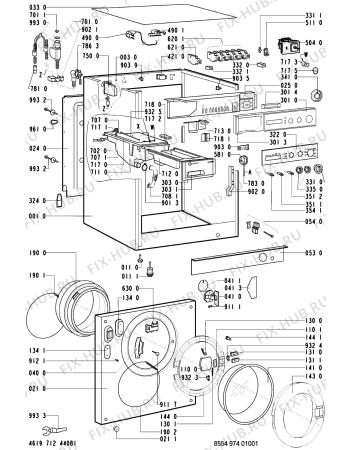 Схема №2 WAI 2342/WS-D,A с изображением Тумблер для стиральной машины Whirlpool 481241348282