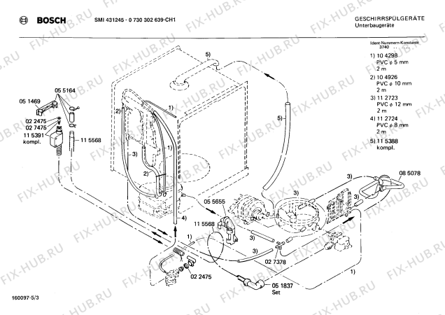 Взрыв-схема посудомоечной машины Bosch 0730302639 SMI431245 - Схема узла 03
