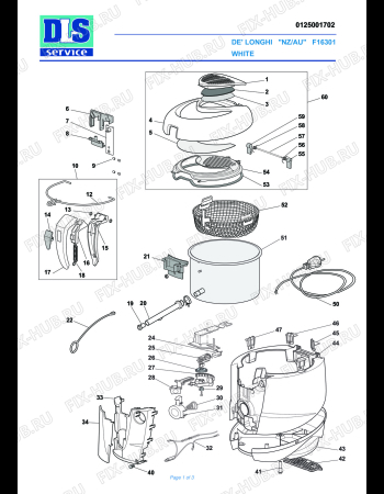 Схема №1 F 16301 с изображением Электропитание для тостера (фритюрницы) DELONGHI 501467