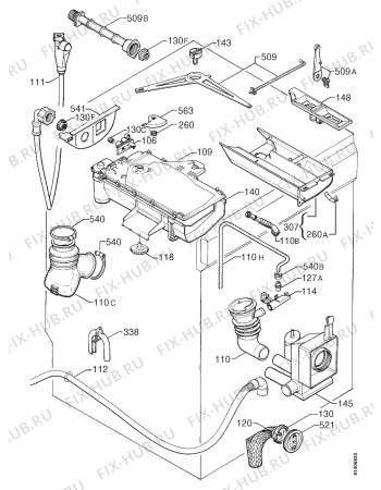 Взрыв-схема стиральной машины Zanussi FJS1276.60 - Схема узла Hydraulic System 272