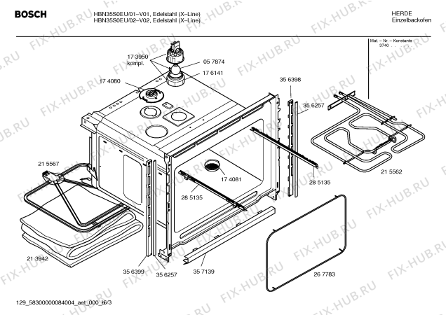 Схема №6 HBN35S0EU с изображением Инструкция по эксплуатации для плиты (духовки) Bosch 00526517