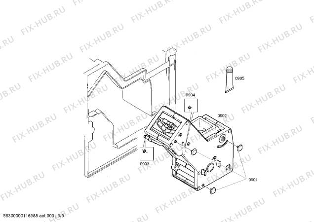 Схема №9 TK68009 Surpresso S65 с изображением Емкость для кофеварки (кофемашины) Siemens 00438608