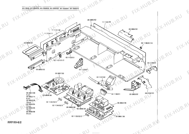 Взрыв-схема стиральной машины Siemens WV850025 - Схема узла 02