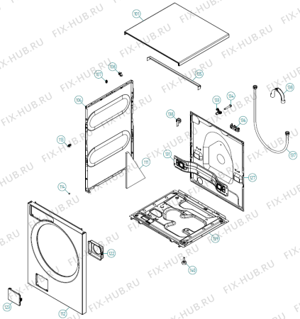 Схема №5 SB8554   -White (900004558, WM70.1) с изображением Обшивка для стиралки Gorenje 435115