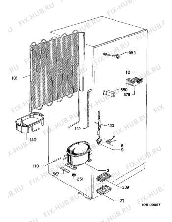 Взрыв-схема холодильника Electrolux ER2521I - Схема узла Functional parts