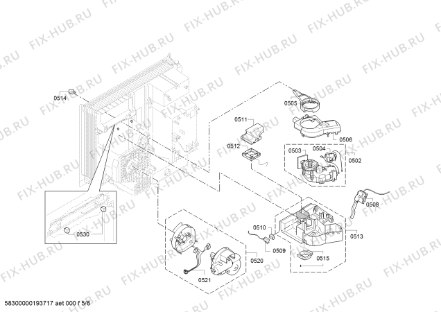 Схема №5 CTL636EB6 Serie 8 с изображением Модуль управления, запрограммированный для кофеварки (кофемашины) Bosch 12012719