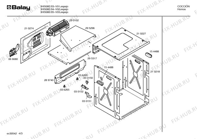 Схема №4 HB12440GB с изображением Держатель для плиты (духовки) Bosch 00295317