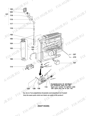 Взрыв-схема холодильника Dometic RM6271L - Схема узла Cooling generator