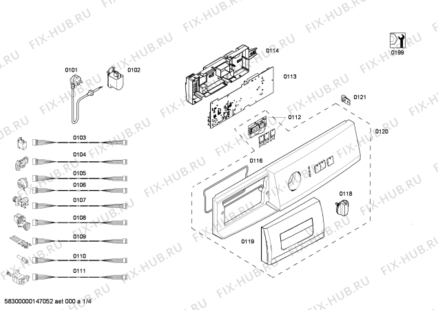 Схема №4 4TS60080A с изображением Силовой модуль для стиралки Bosch 00674699