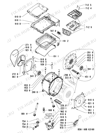 Схема №2 AWT 6086 с изображением Обшивка для стиралки Whirlpool 481245210029