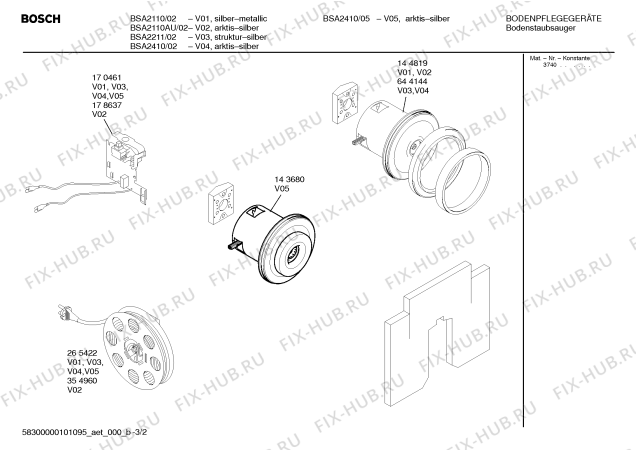 Схема №3 BSA2110 SILVER EDITION с изображением Крышка для мини-пылесоса Bosch 00355989