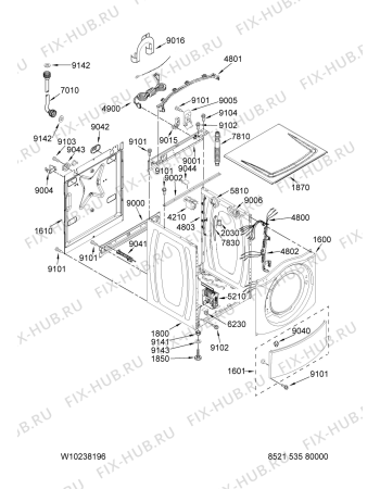 Схема №6 MHWZ600TW02 с изображением Рукоятка для стиралки Whirlpool 480110100737