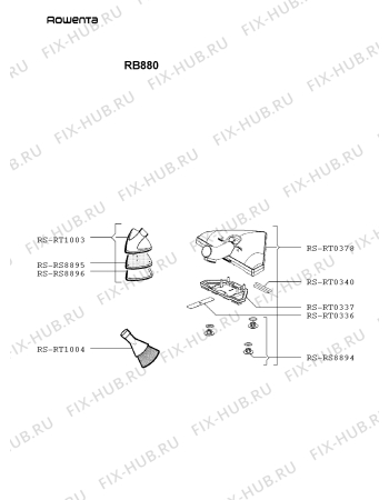 Взрыв-схема пылесоса Rowenta RB880 - Схема узла RB880ES_.__4