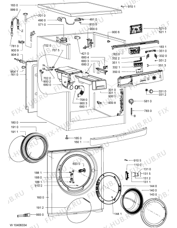 Схема №2 AWO/D 6127 WP с изображением Блок управления для стиральной машины Whirlpool 481010392668