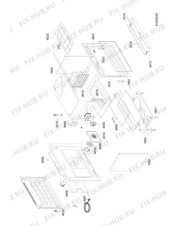 Схема №3 MRGG 912 UGS с изображением Крышка для духового шкафа Whirlpool 480121104751