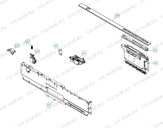 Взрыв-схема посудомоечной машины Asko D5223 XXL FI US   -Titanium FI (341351, DW70.3) - Схема узла 06