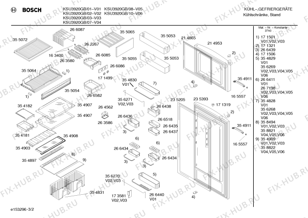 Взрыв-схема холодильника Bosch KSU3920GB - Схема узла 02