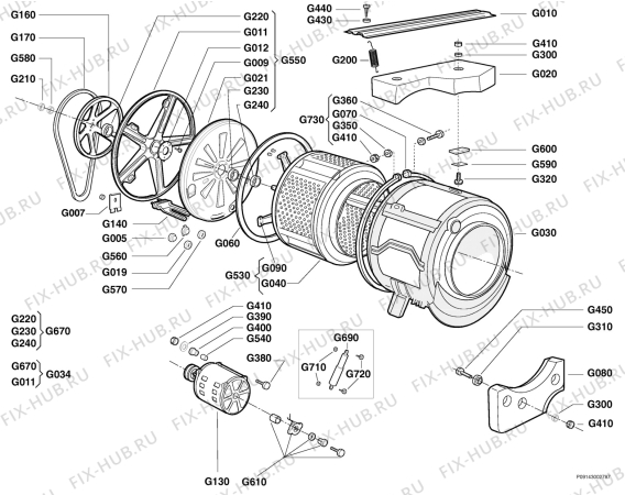 Взрыв-схема стиральной машины Zanker WF2030 - Схема узла Section 8