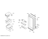 Схема №3 KFL16441FF с изображением Дверь для холодильной камеры Bosch 00235177