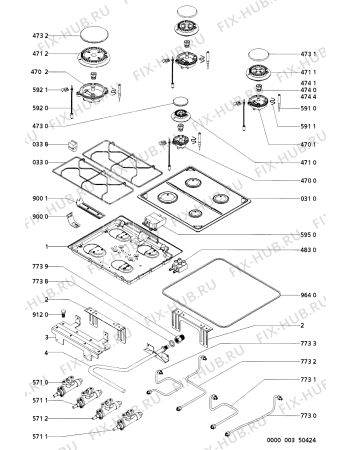 Схема №1 AKM 280/AV с изображением Краник для плиты (духовки) Whirlpool 481936058666